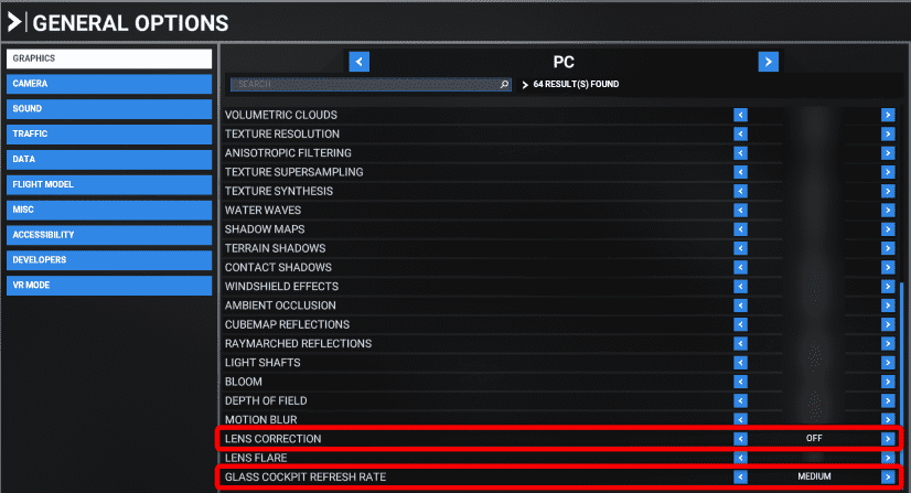 MSFS Graphic Settings